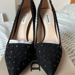 Dune London Black Studded Heels